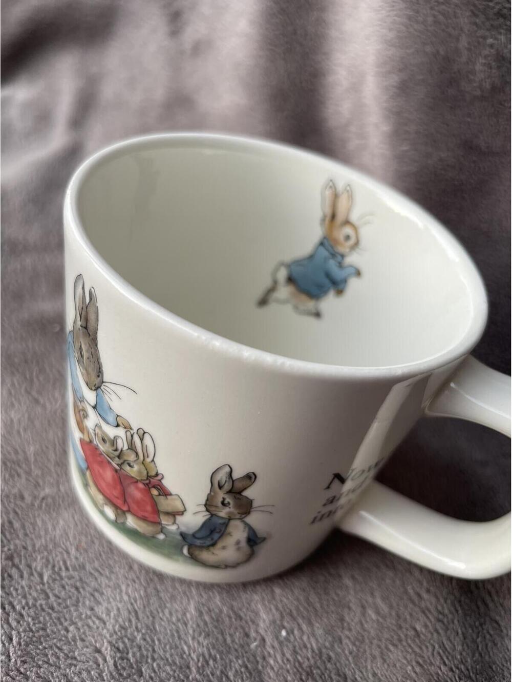 Vintage Wedgwood Peter Rabbit 3pc Set Mug Bowl Plate Beatrix Potter England - Picture 3 of 9